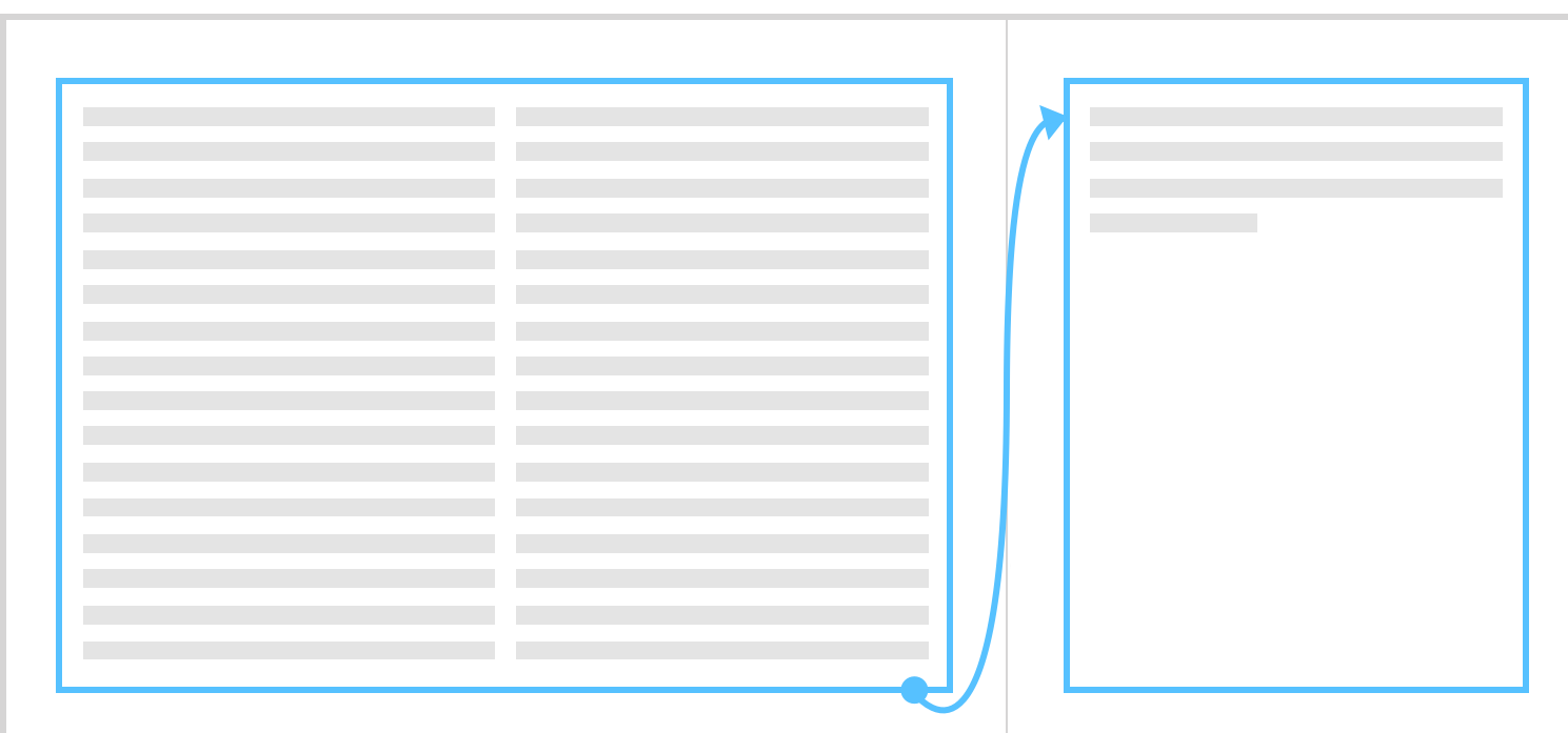 Linking text boxes to flow text from one to the other