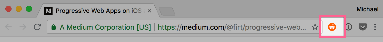 Find on Reddit in the Chrome menu bar